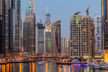 Yüksek binaların Dubai Marina, Birleşik Arap Emirlikleri