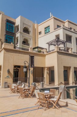 Dubai, Birleşik Arap Emirlikleri - 12 Mart 2017: Dış Souk Al Bahar alışveriş merkezi.