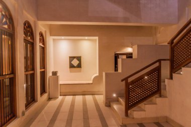 Muharraq, Bahreyn - 14 Şubat 2017: İç Nuzul Konuk evi Muharraq, Bahreyn