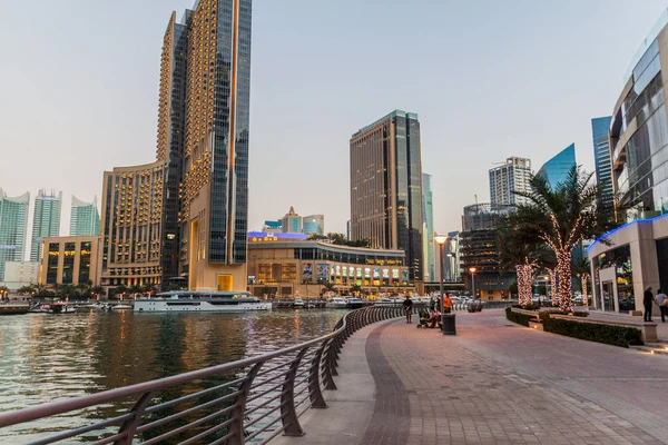 Dubai Emirados Árabes Unidos Março 2017 Edifícios Arranha Céus Longo — Fotografia de Stock