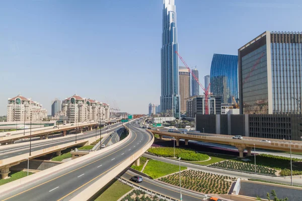 Intersección Calle Safa Carretera Sheikh Zayed Dubai Emiratos Árabes Unidos — Foto de Stock