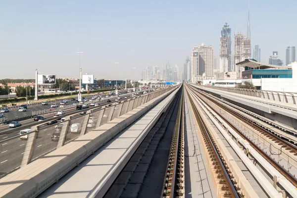 Dubai Emirados Árabes Unidos Março 2017 Sheikh Zayed Road Tracks — Fotografia de Stock
