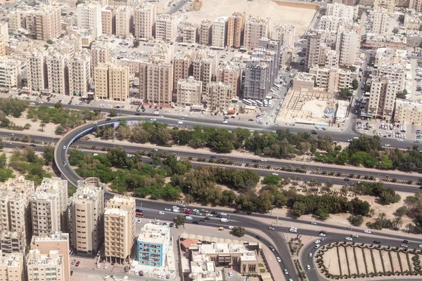 Veduta Aerea Autostrada Nella Città Del Kuwait — Foto Stock