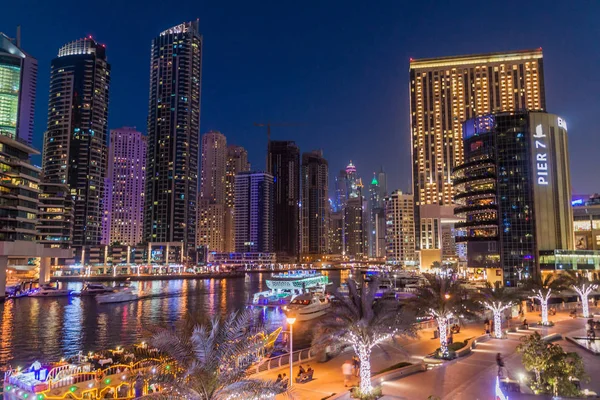 Dubai Uae March 2017 Evening View Dubai Marina Skyline Uae — Stock Photo, Image