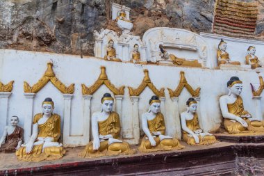 Kawgun Buda heykelleri mağara Hpa bir, Myanmar