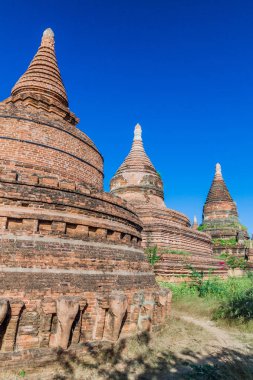 Pagodadan yakınındaki Dhammayazika Pagoda Bagan, Myanmar