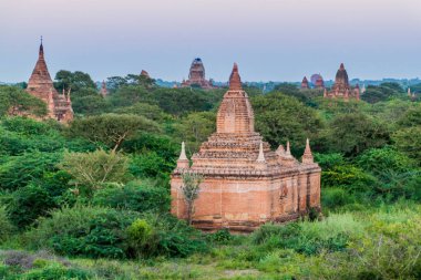 Manzarası Bagan tapınaklar, Myanmar