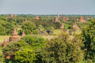 Manzarası Bagan tapınaklar, Myanmar