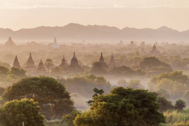 Manzarası tapınaklar Bagan, Myanmar