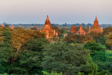 Manzarası Bagan tapınaklar, Myanmar