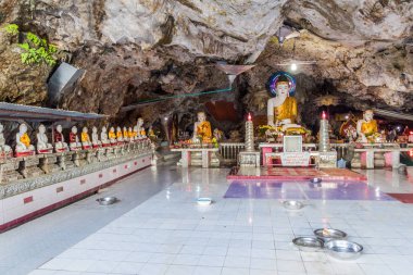 Kaw Ka Taung Buda heykelleri mağara Hpa bir, Myanmar