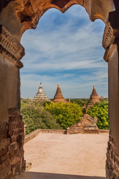 Uitzicht Vanaf Wet Shaung Tempel Bagan Myanmar — Stockfoto