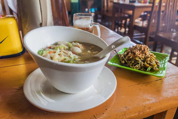 Sopa Ensalada Restaurante Local Aldea Kinpun Myanmar —  Fotos de Stock