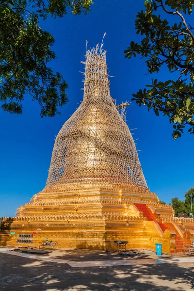 Lawkananda Lokananda Pagoda Bagan Myanmar Pagoda Pod Lešení Důvodu Opravy — Stock fotografie