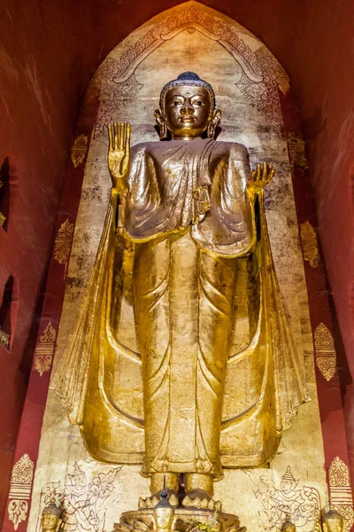 Ananda Tapınak Bagan Myanmar Buda Heykeli — Stok fotoğraf