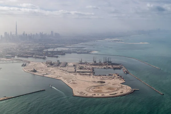 Εναέρια Άποψη Του Λιμένα Στο Ντουμπάι Ηνωμένα Αραβικά Εμιράτα — Φωτογραφία Αρχείου
