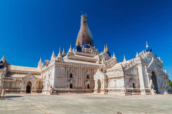 Ananda Temple Bagan Myanmar Chrám Částečně Zakryta Lešení Jak Byl — Stock fotografie