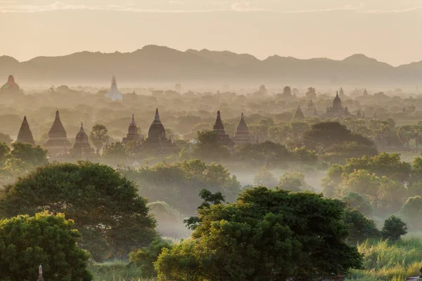Skyline Templos Bagan Myanmar —  Fotos de Stock