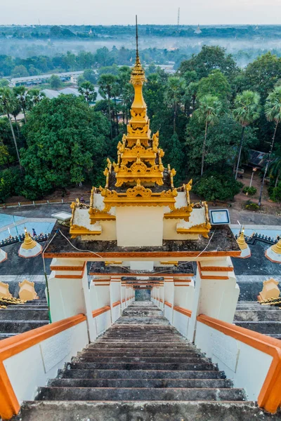 Steile Stappen Van Mahazedi Pagode Bago Myanmar — Stockfoto