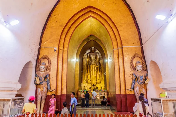 Bagão Mianmar Dec 2016 Estátua Buda Templo Ananda Bagan Mianmar — Fotografia de Stock