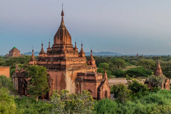 Shwe Nan Yin Taw Complejo Templo Sulamani Fondo Bagan Myanmar — Foto de Stock