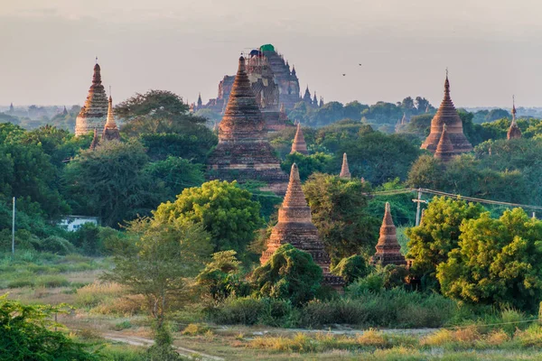 Skyline Van Tempels Bagan Myanmar — Stockfoto