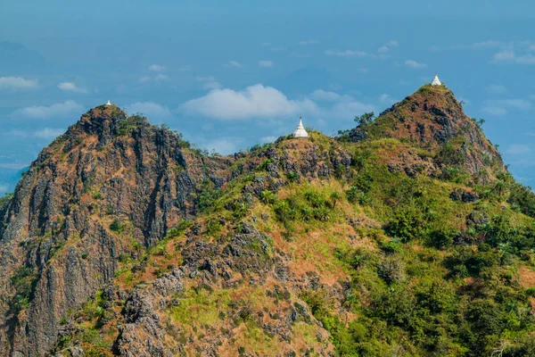 Stupas Zwegabin Près Hpa Myanmar — Photo