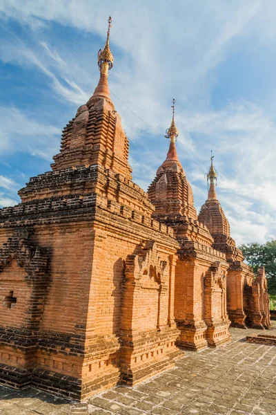Tre Piccoli Templi Bagan Myanmar — Foto Stock