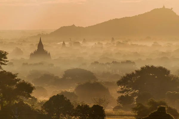 Skyline Templos Pagodas Bagan Myanmar —  Fotos de Stock