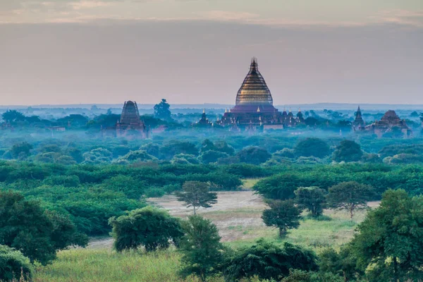 Pagoda Dhammayazika Bagan Durante Amanecer Myanmar — Foto de Stock