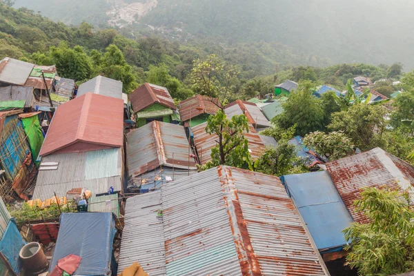 Telhados Casas Kyaiktiyo Golden Rock Myanmar — Fotografia de Stock