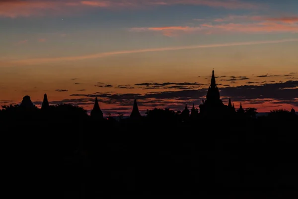Vroege Ochtend Licht Skyline Van Bagan Myanmar — Stockfoto