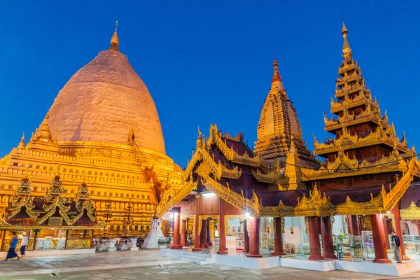 Tidig Morgon Visa Shwezigon Pagoda Shwezigon Paya Nyaung Stad Nära — Stockfoto