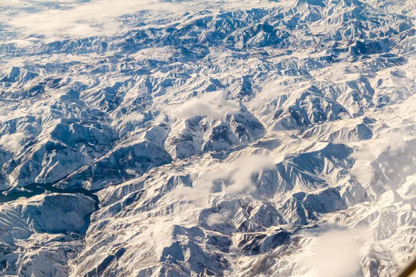 Aerial View Snow Covered Mountains Northwestern Iran — Stock Photo, Image