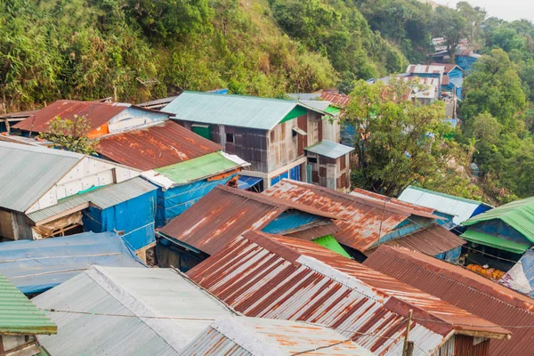 Telhados Casas Kyaiktiyo Golden Rock Myanmar — Fotografia de Stock