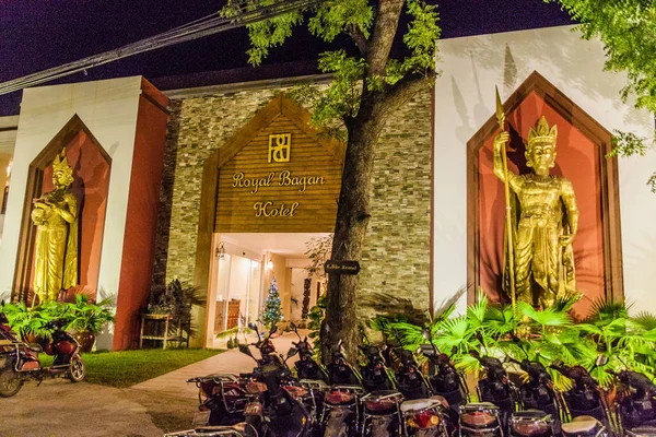 Bagan Myanmar Diciembre 2016 Vista Nocturna Del Hotel Royal Bagan — Foto de Stock