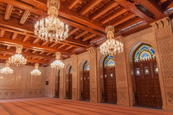Small Prayer Hall Sultan Qaboos Grand Mosque Muscat Oman — Stock Photo, Image