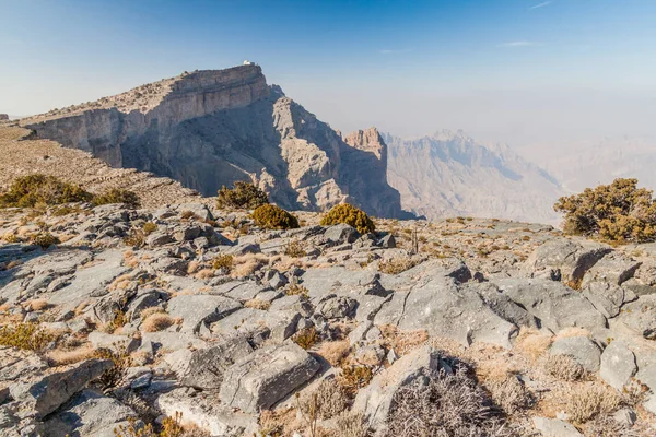 Krajobraz Gór Hajar Pobliżu Jebel Shams Najwyższego Góry Omanu — Zdjęcie stockowe