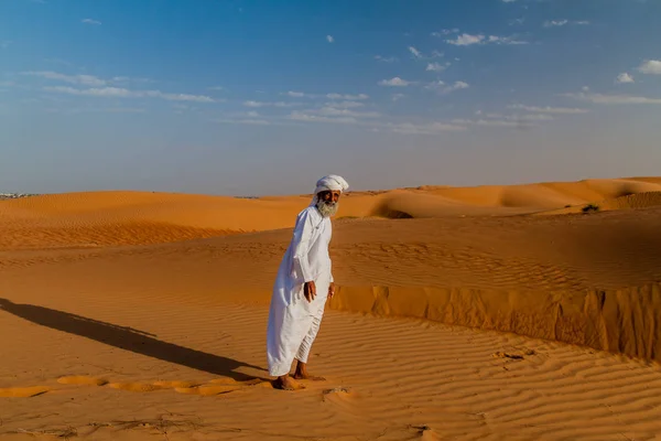 Wasil Oman Mars 2017 Bédouin Local Dans Les Dunes Sable — Photo