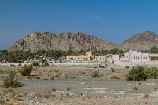 Blick Auf Ibra Stadt Mit Wachtürmen Auf Hügeln Oman — Stockfoto