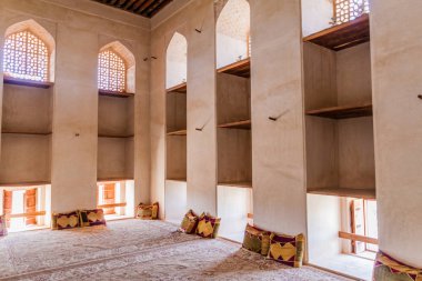 Jabrin, Umman - 2 Mart 2017: Jabrin Kalesi'ndeki odalardan biri, Umman