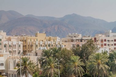 Muscat, Umman'daki Al Khuwair semtinin silueti