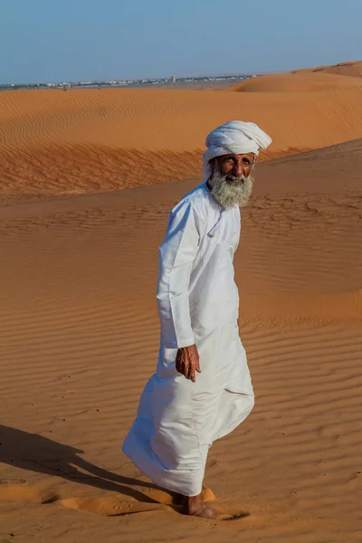 Wasil Oman Março 2017 Beduíno Local Nas Dunas Areia Sharqiya — Fotografia de Stock