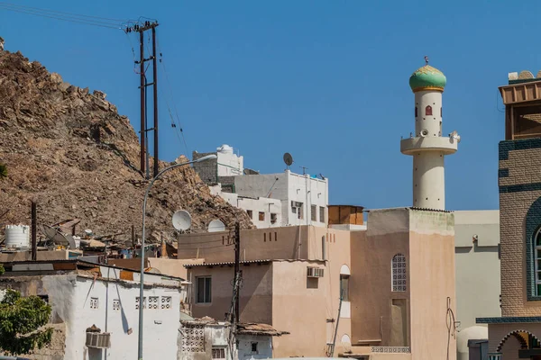 Casas Minarete Barrio Muttrah Mascate Omán —  Fotos de Stock