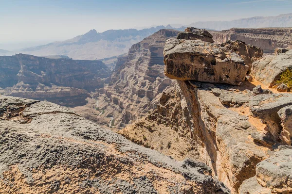 Kanion Wadi Ghul Górach Hajar Oman — Zdjęcie stockowe