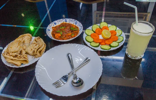 Креветки Карри Ресторане Омане — стоковое фото