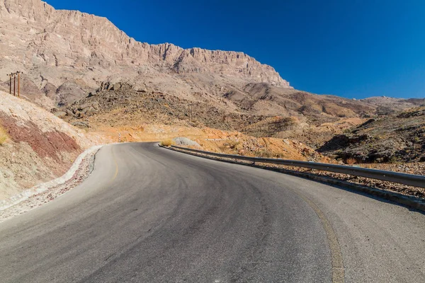 Road Hajar Mountains Oman — Zdjęcie stockowe
