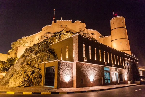 Night View Mirani Fort Muscat Oman — Stock Photo, Image