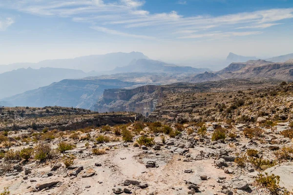 Wadi Ghul Canyon Hajar Mountains Oman — Stock Photo, Image