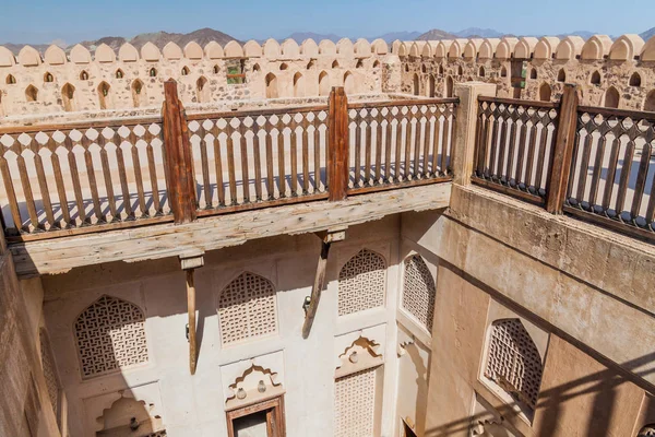 Stadtmauern Der Burg Von Jabrin Oman — Stockfoto